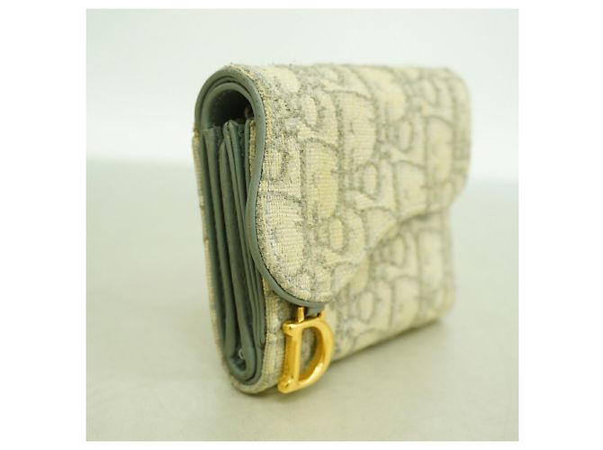 Cartera Tri-Fold Christian Dior Castaño Beige - vista 2