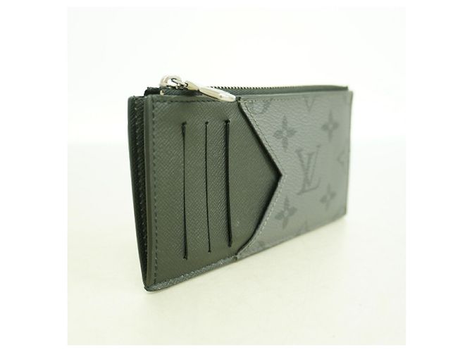 Louis Vuitton Monogram Eclipse Reverse Coin Card Holder Brown Black - view 2