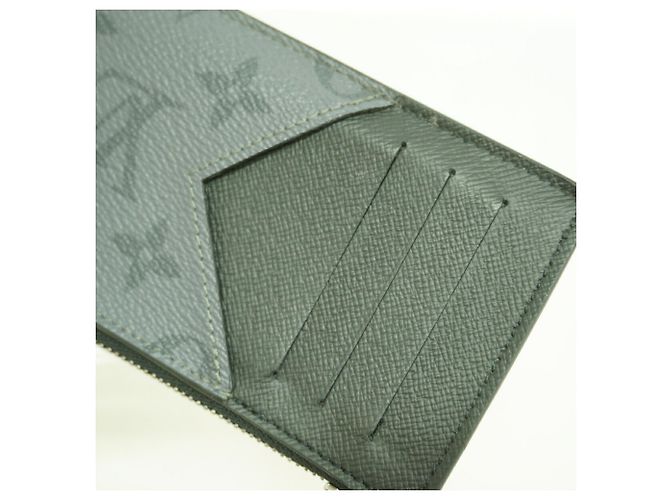 Louis Vuitton Monogram Eclipse Reverse Coin Card Holder Brown Black - view 6