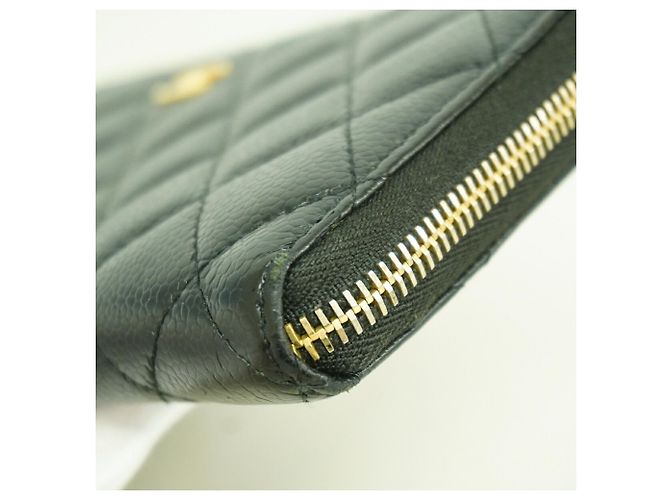 Portafoglio lungo Chanel Matelassé in vitello granulato nero - vista 5