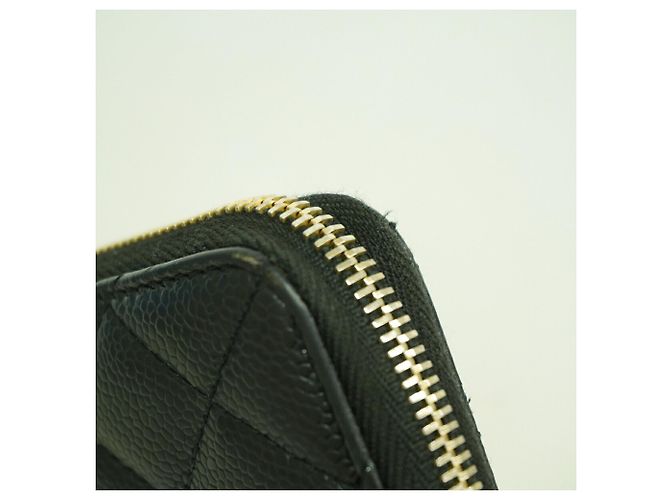 Portafoglio lungo Chanel Matelassé in vitello granulato nero - vista 6