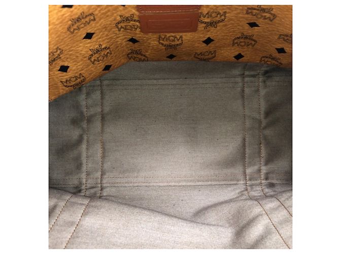 MCM Vintage Visetos Brown Camel Shoulder Bag - view 9