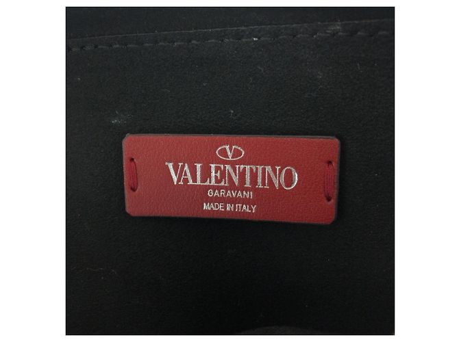 Borsa a tracolla in pelle Valentino VLTN Logo bianca e nera Nero Bianco - vista 4