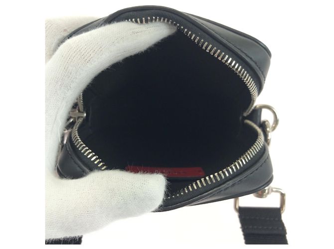Borsa a tracolla in pelle Valentino VLTN Logo bianca e nera Nero Bianco - vista 9