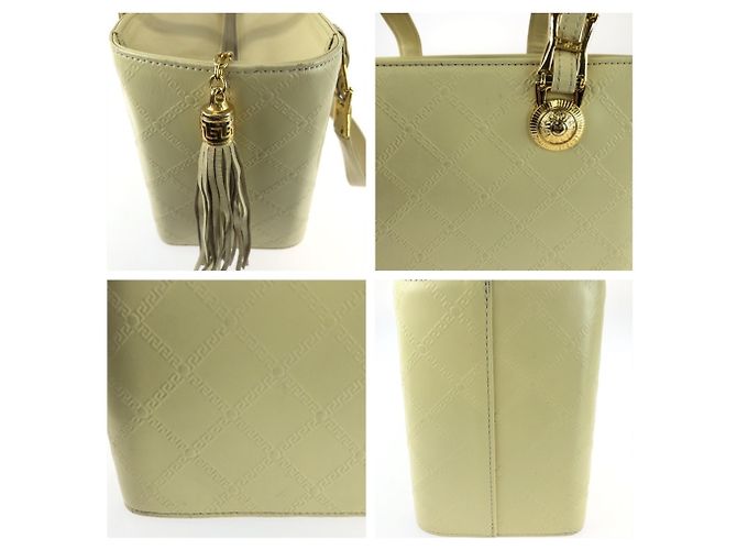 Versace Vintage Sunburst Handtasche mit Quasten Gelb - Ansicht 5