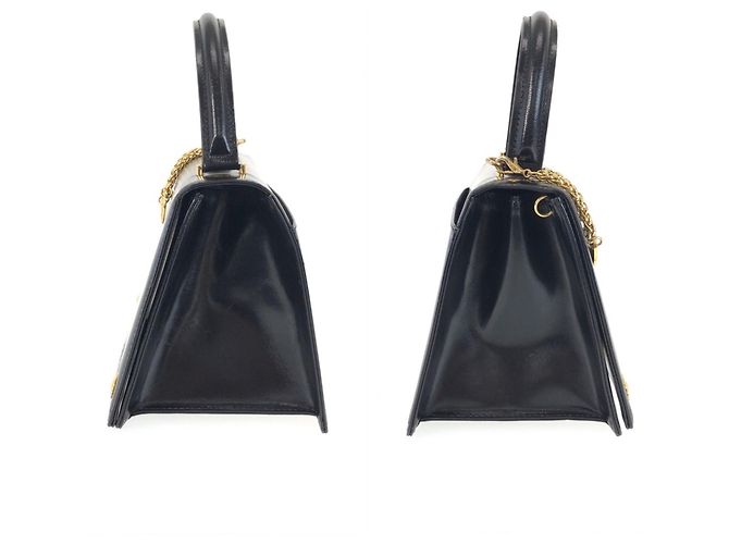 Borsa a mano Versace Sunburst in pelle nera Nero - vista 8