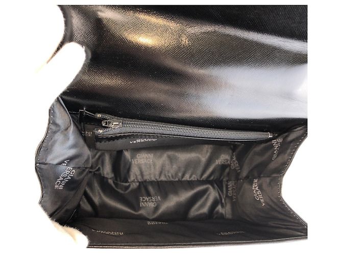 Borsa a mano Versace Sunburst in pelle nera Nero - vista 9