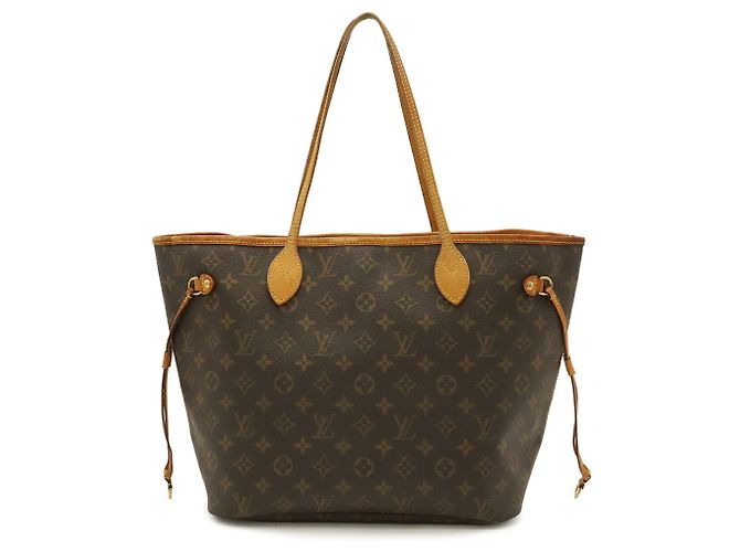 Bolso Tote Louis Vuitton Monogram Neverfull MM Castaño Blanco Monograma - vista 2