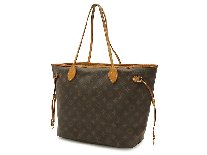 Bolso Tote Louis Vuitton Monogram Neverfull MM Castaño Blanco Monograma - vista 3