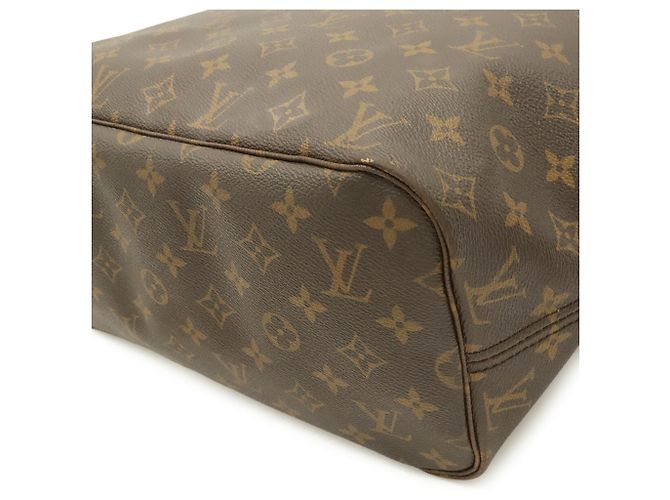 Bolso Tote Louis Vuitton Monogram Neverfull MM Castaño Blanco Monograma - vista 4