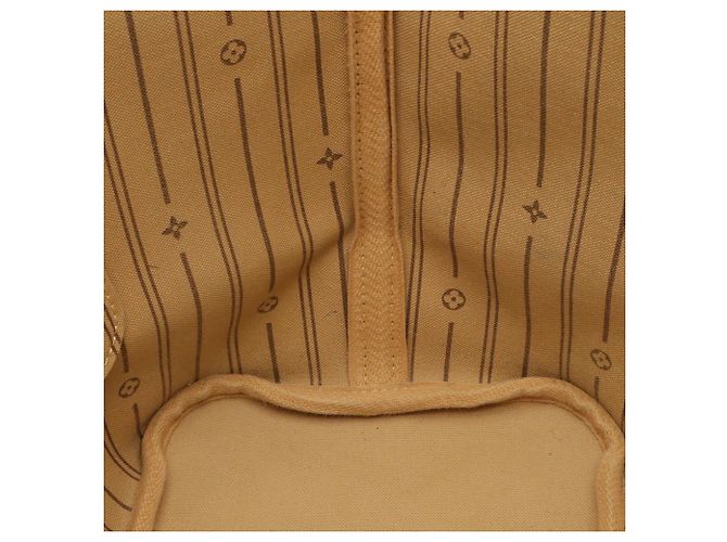 Bolso Tote Louis Vuitton Monogram Neverfull MM Castaño Blanco Monograma - vista 9