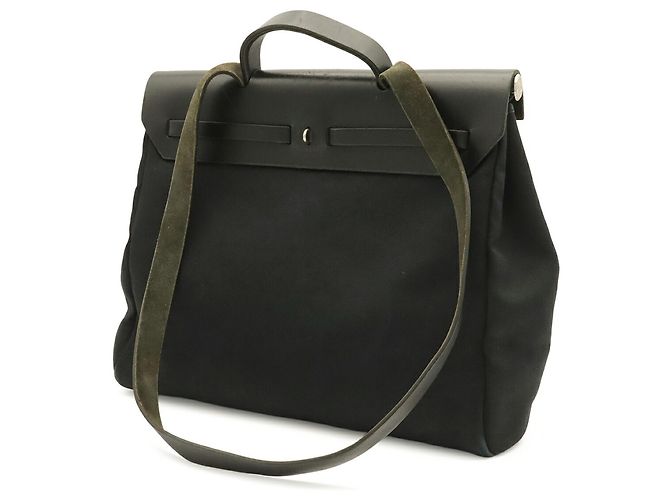 Hermès Hermes Herbag MM Schultertasche Schwarz - Ansicht 3