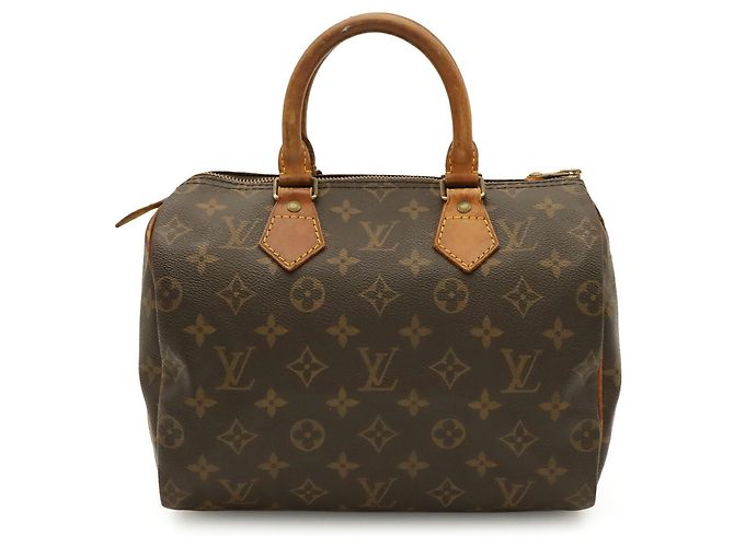 Bolsa Louis Vuitton Monogram Speedy 25 Marrom Branco Monograma - vista 2