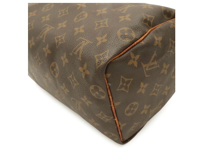 Bolsa Louis Vuitton Monogram Speedy 25 Marrom Branco Monograma - vista 4