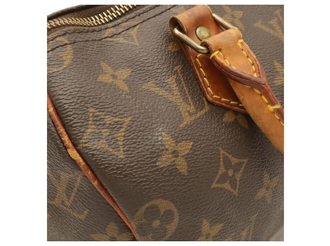 Bolsa Louis Vuitton Monogram Speedy 25 Marrom Branco Monograma - vista 5