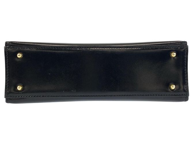 Borsa a tracolla e tote Versace Sunburst in smalto nero - vista 10
