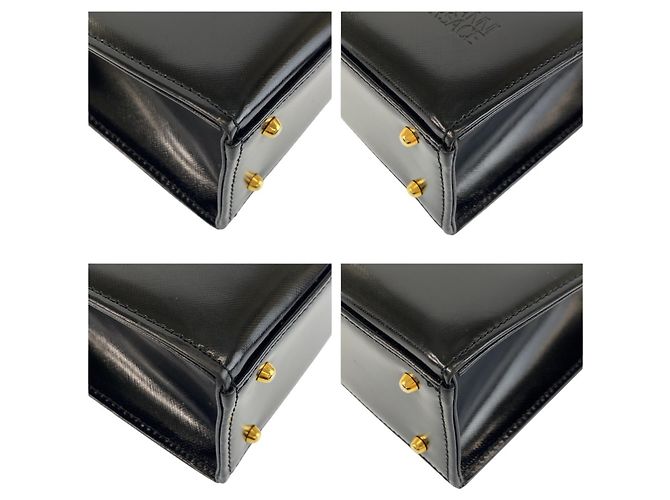 Borsa a tracolla e tote Versace Sunburst in smalto nero - vista 4