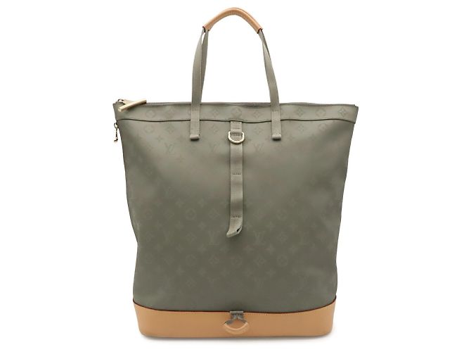 Borsa Tote con Zip Louis Vuitton Monogram Titanium Marrone Metallico - vista 2
