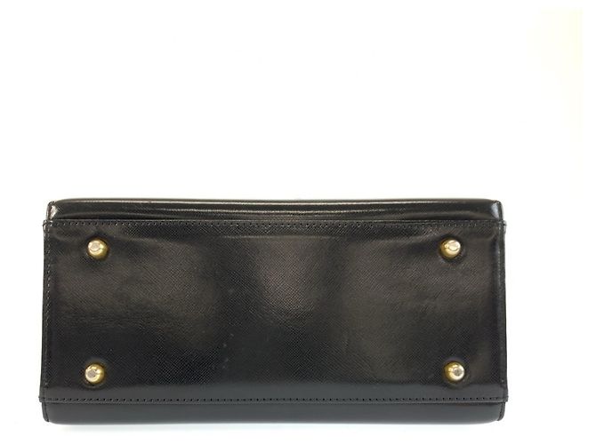 Versace Sunburst Handtasche aus schwarzem Lackleder - Ansicht 10