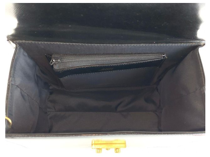 Versace Sunburst Handtasche aus schwarzem Lackleder - Ansicht 9