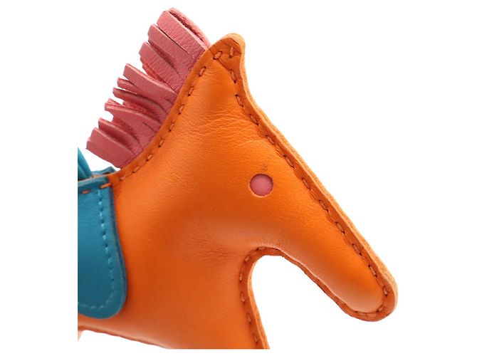 Hermès Hermes Rodeo MM Handbag Charm Blu Arancione - vista 6