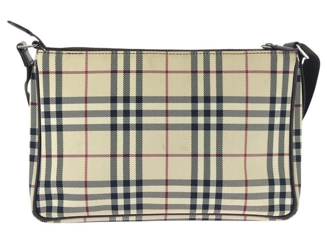 Burberry Schultertasche mit Check-Muster Beige Dunkelbraun - Ansicht 2