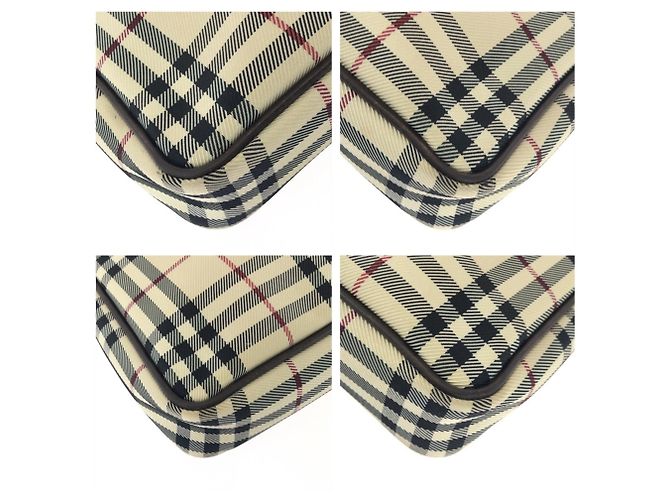 Burberry Schultertasche mit Check-Muster Beige Dunkelbraun - Ansicht 3
