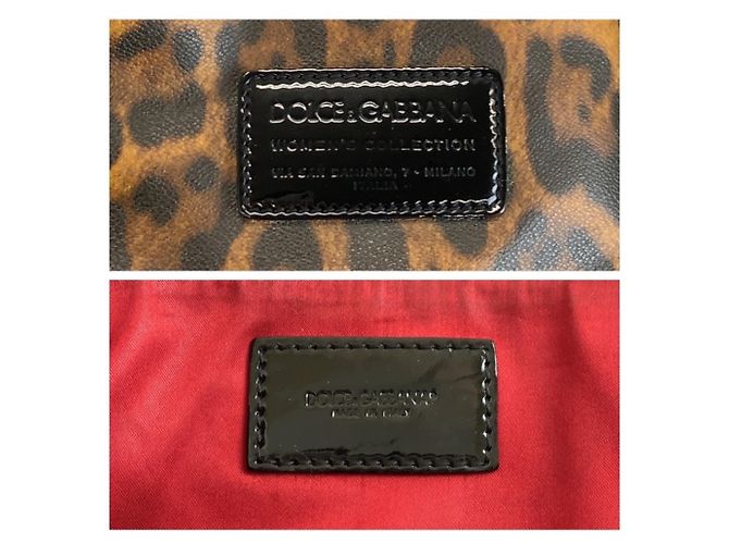 Sac cabas Dolce & Gabbana en cuir verni imprimé léopard - vue 3