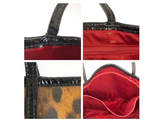 Sac cabas Dolce & Gabbana en cuir verni imprimé léopard - vue 5