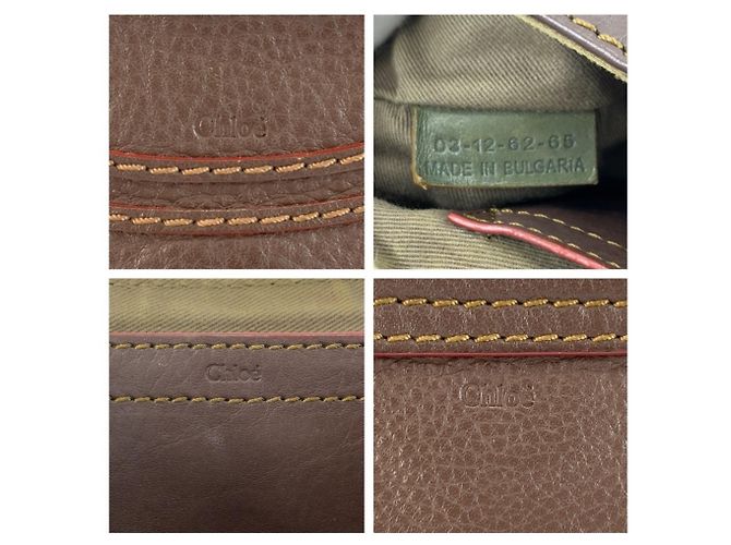 Borsa a tracolla Chloé Marcie in pelle marrone - vista 3