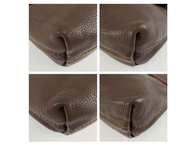 Borsa a tracolla Chloé Marcie in pelle marrone - vista 4