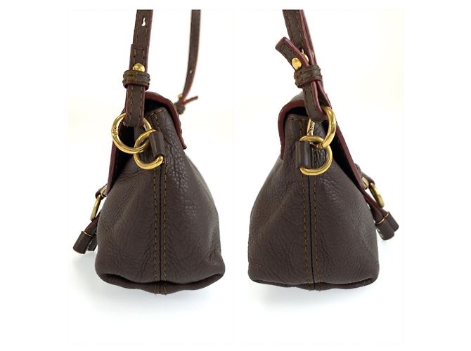 Borsa a tracolla Chloé Marcie in pelle marrone - vista 7