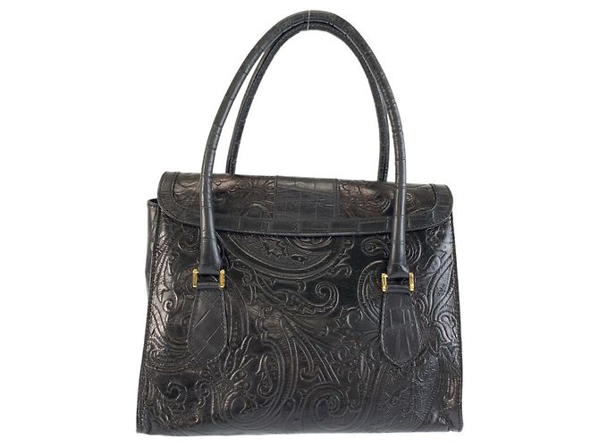 Bolsa ETRO em couro preto - vista 2
