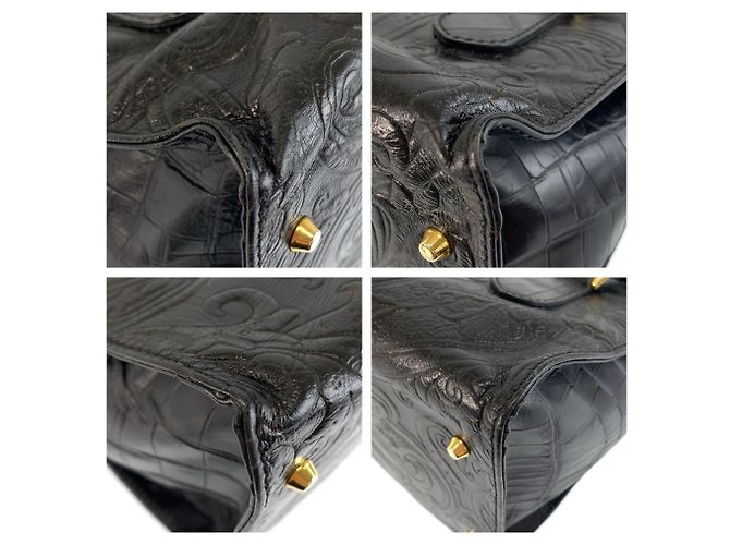 Bolsa ETRO em couro preto - vista 3