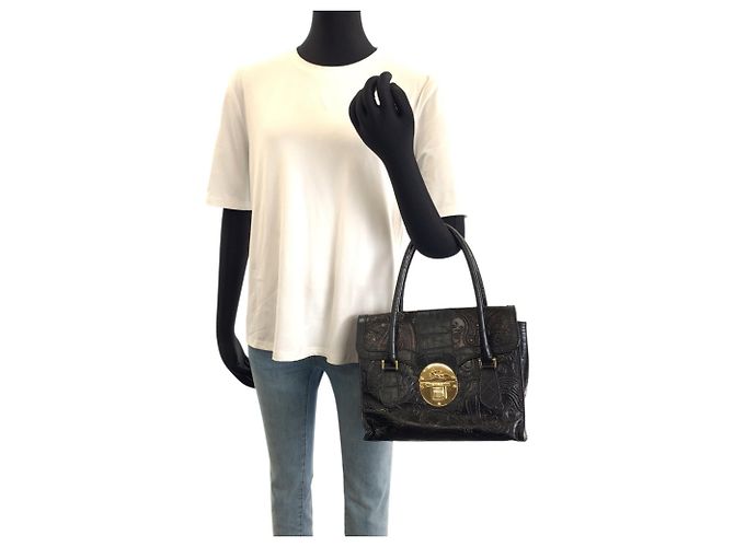 Bolsa ETRO em couro preto - vista 7