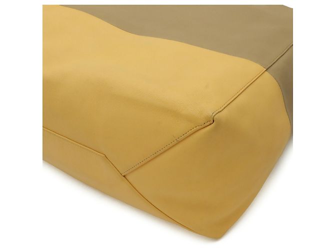 Céline Celine Horizontal Cabas Bicolor Tote Bag Beige Cream Yellow Sand - view 4