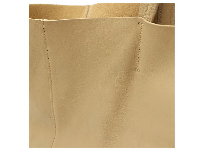 Céline Celine Horizontal Cabas Bicolor Tote Bag Beige Cream Yellow Sand - view 5