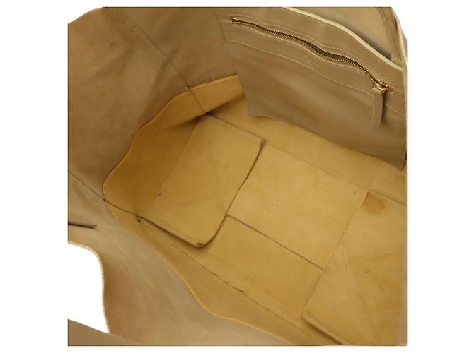 Céline Celine Horizontal Cabas Bicolor Tote Bag Beige Cream Yellow Sand - view 8