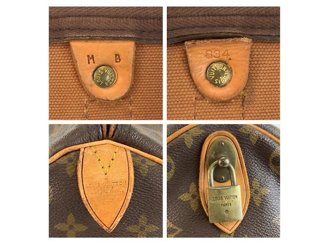 Bolsa Boston Louis Vuitton Monogram Keepall 50 Marrom - vista 3