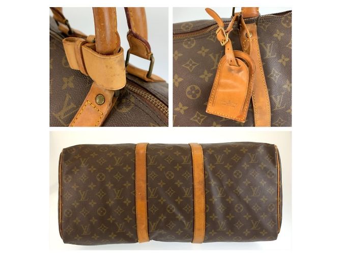 Bolsa Boston Louis Vuitton Monogram Keepall 50 Marrom - vista 7