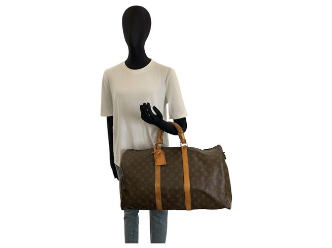Bolsa Boston Louis Vuitton Monogram Keepall 50 Marrom - vista 8