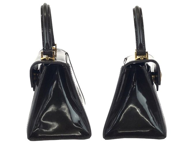 Borsa Versace Sunburst in pelle pony Marrone scuro - vista 8