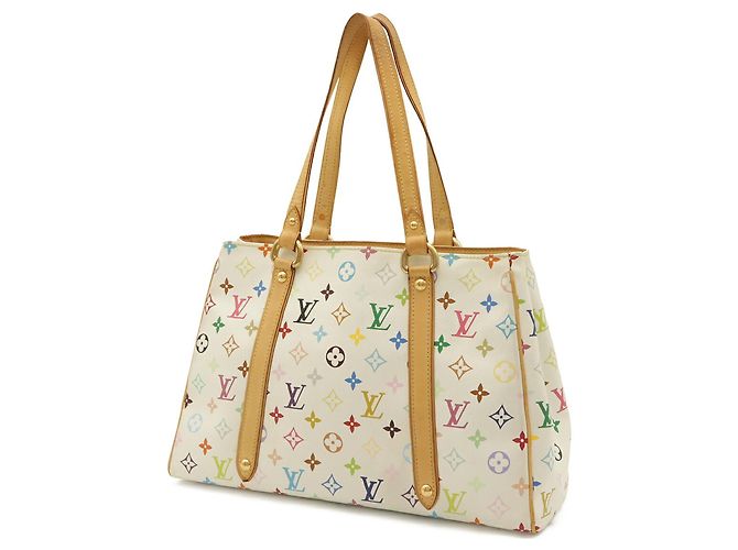 Borsa Tote Louis Vuitton Monogram Multicolor Aurelia MM Bianco - vista 3