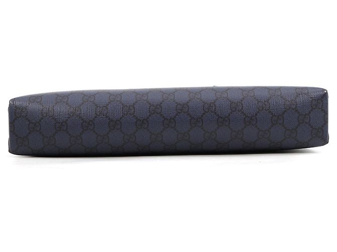 Gucci GG Supreme Mittlere Ledertote Marineblau - Ansicht 3