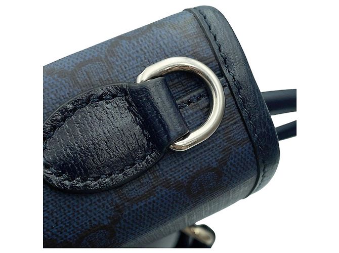 Gucci GG Supreme Mittlere Ledertote Marineblau - Ansicht 8