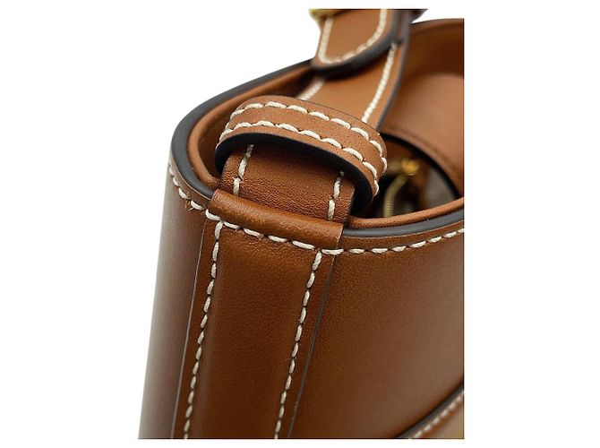 Borsa a secchiello piccola in pelle Gucci Horsebit Marrone - vista 11