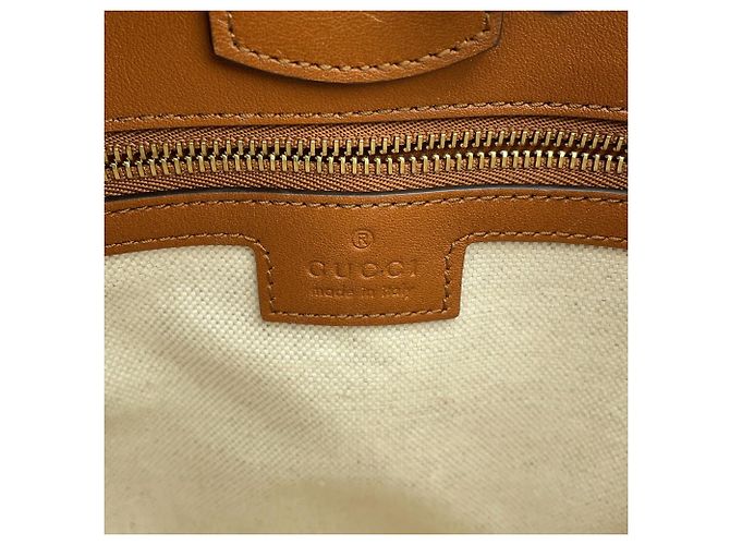 Borsa a secchiello piccola in pelle Gucci Horsebit Marrone - vista 17