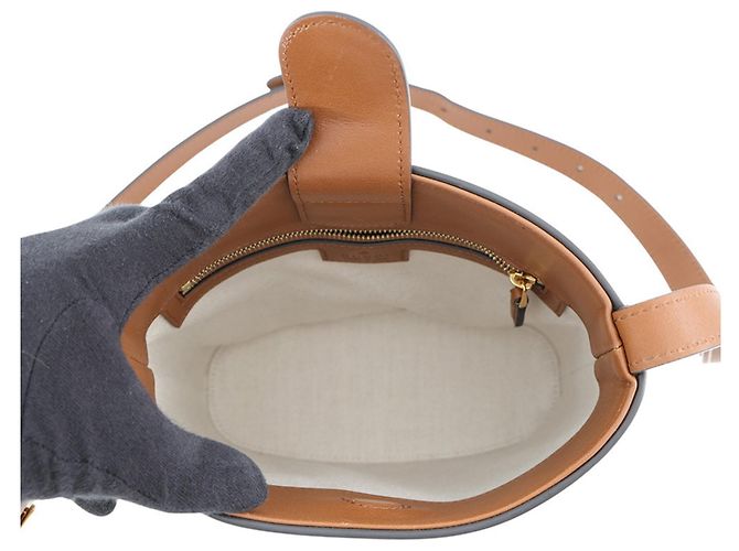 Borsa a secchiello piccola in pelle Gucci Horsebit Marrone - vista 6