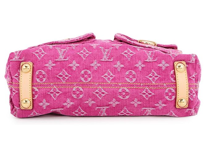 Louis Vuitton Monogram Denim Baggy PM Schultertasche Fuschia - Ansicht 3