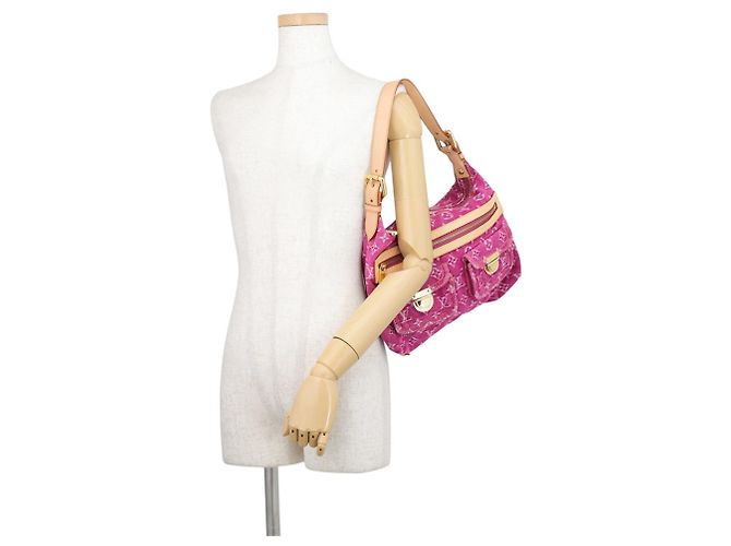 Louis Vuitton Monogram Denim Baggy PM Schultertasche Fuschia - Ansicht 4